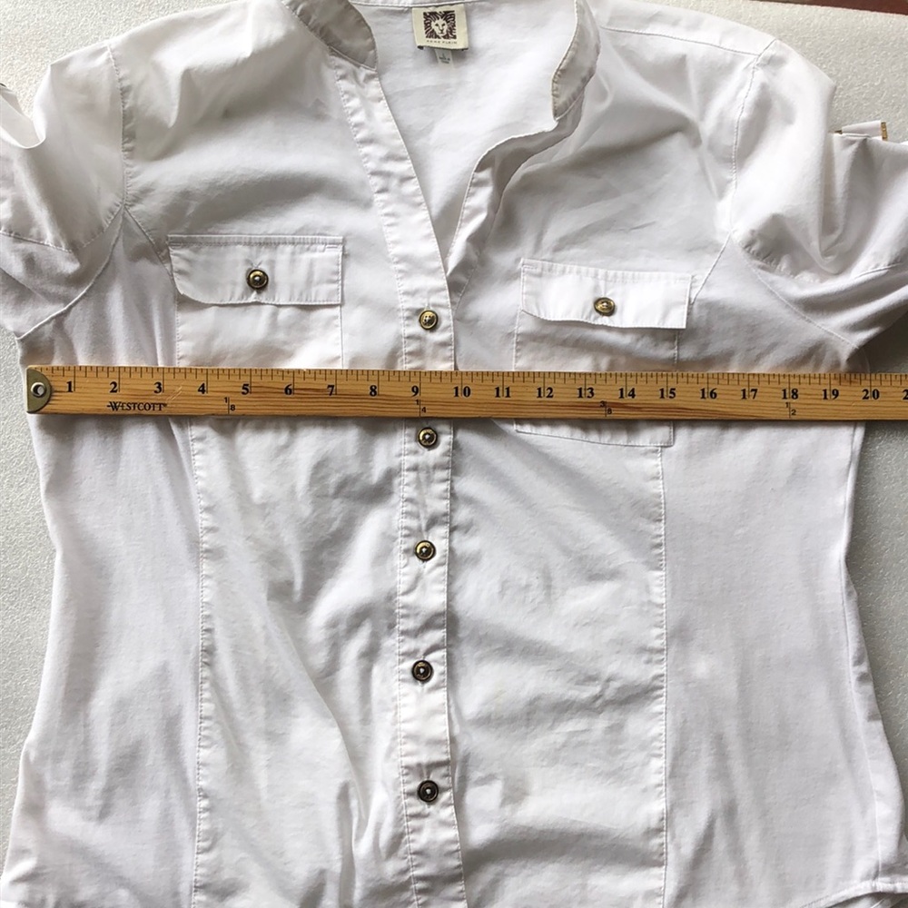 Anne Klein button down blouse-Large size - Picture 11 of 16